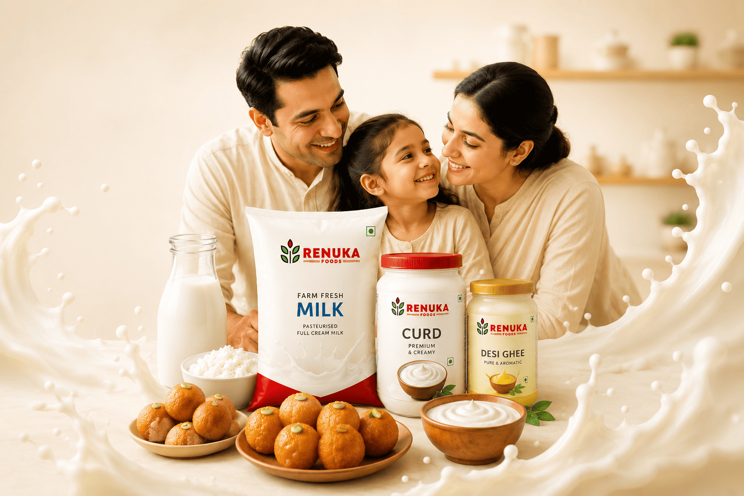 रेणुका फूड्स Fresh Premium Dairy Display